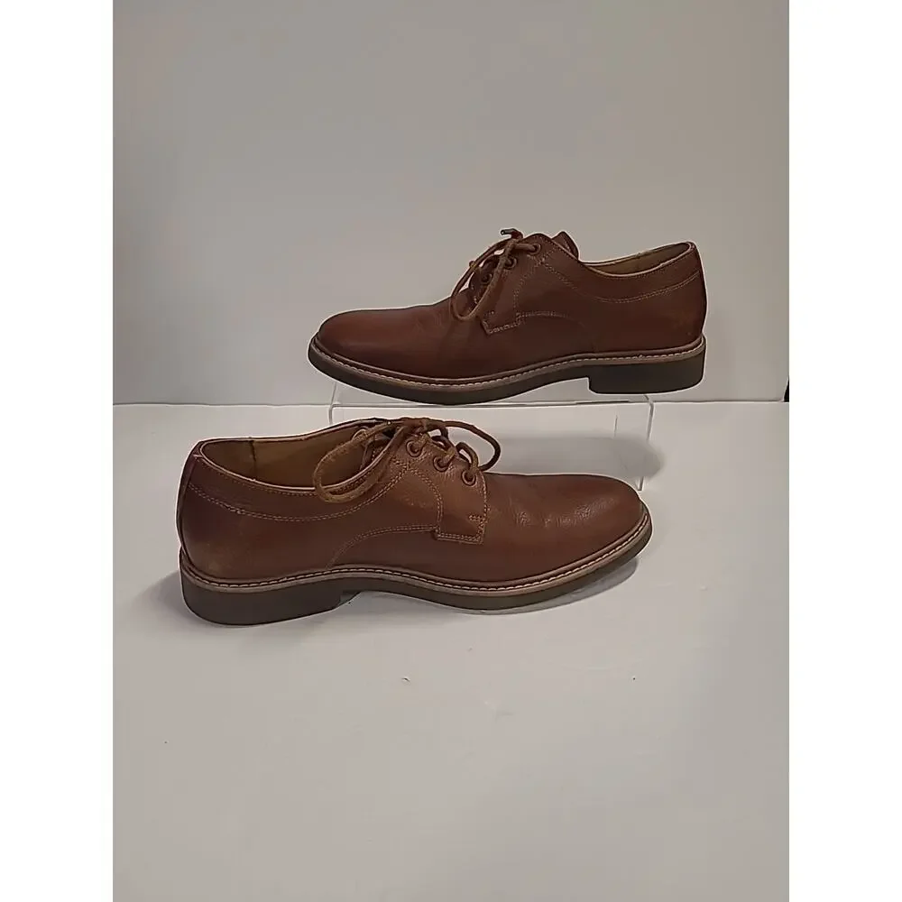 Hush Puppies Bounce Mens 10.5 Oxford Brown Leather Plain Toe Lace Up